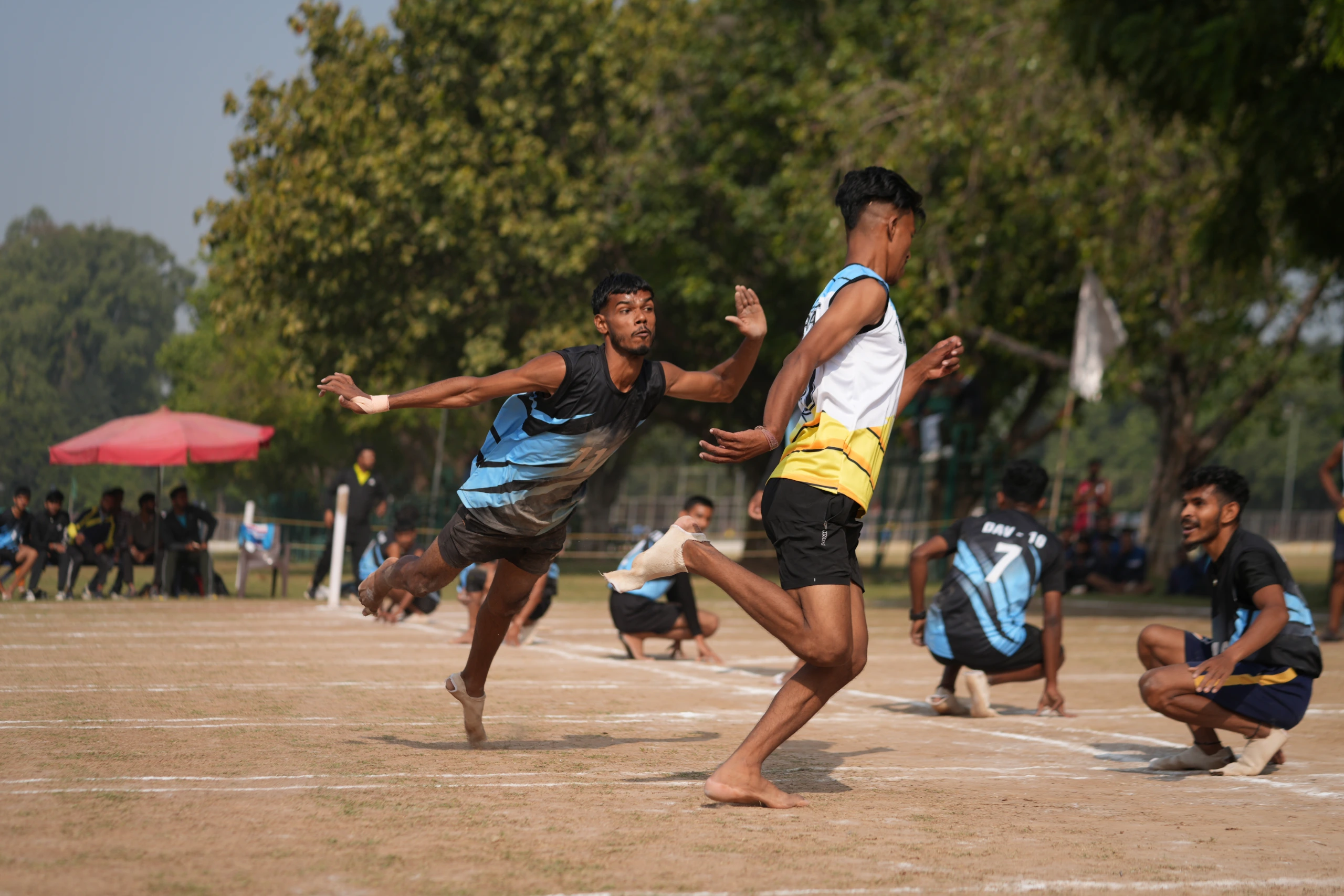 Athletics — team warm-up