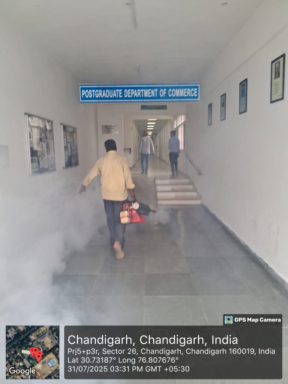 Fogging Operation on 31 July 2025 — campus-wide vector control at SGGS College